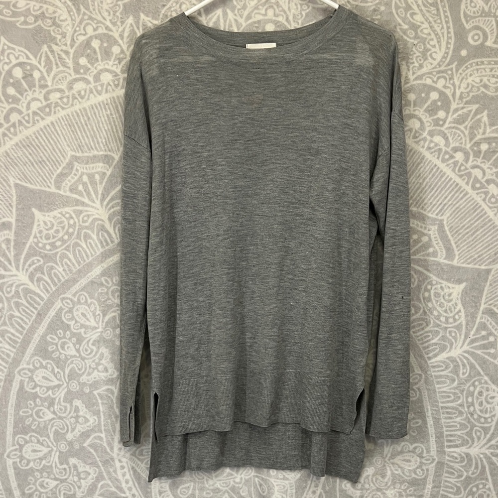 H&M Gray Women's Sweater Tunic Long Neutral M Medium
